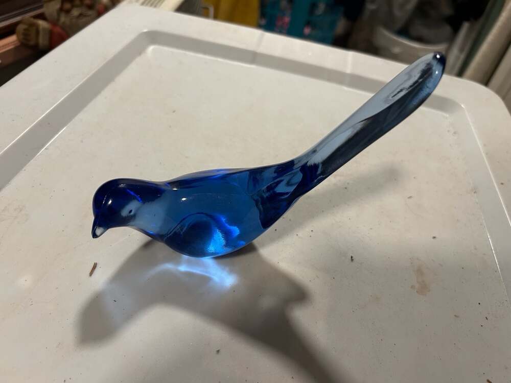 Fenton Blue Bird of Happiness Art Glass Figurine